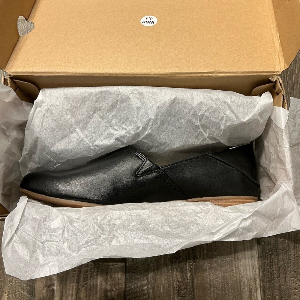 Clark’s Black Leather Low Block Heel Loafers Size 10 - Picture 13 of 16